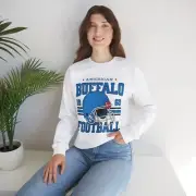 Buffalo Retro Style Football Sweatshirt Buffalo Vintage Playoffs Sweater