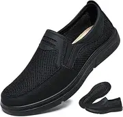 [Generic] Men's Platform Casual Loafer, Hollow Out Slip On Walking Shoes, Lightweight Non Slip Walking Sneakers for Working Driving