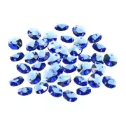 40Pcs 14mm Crystal Octagon Beads Chandelier Parts Hanging Beads Blue