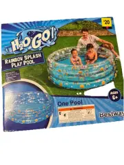 H2O GO! Inflatable Rainbow Splash Play Pool 59"x59"x21" **118 Gallons**Brand New