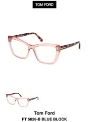 LENSES ONLY!! Tom Ford FT5826 TF5826. Clear With Blue-Light Filter