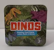 QURIOUS DINOS ROARING CARD GAME LETTERS NUMBERS MEMORY