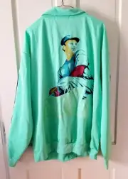 Men's Green Pepsi Cola Athletic Jacket Baseball Theme New In Package Size XXL