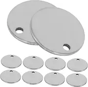 BESPORTBLE 10pcs Stainless Steel Blank Tags for DIY Engraving Pendant Blanks for Pet Dog Tags Key Accessories and Craft Projects