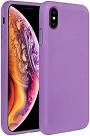 ZUSLAB Nano Silicone Case Compatible with Apple iPhone Xs Max Shockproof Gel Rubber Bumper Protective Cover - Purple