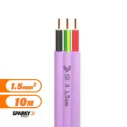 Electra-Cables 1.5mm Twin & Earth Flat Cable Purple Non Migratory | Pvc / Pvc |
