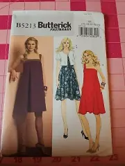 Butterick Pattern B5213 Dress Cropped Bolero Jacket Size 16 18 20 22 24 UNCUT
