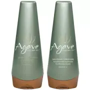 BARBER BEAUTY SALON AGAVE HEALING OIL HAIR SMOOTHING SHAMPOO & CONDITIONER 8.5OZ