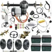760mm Rear Axle Kit Differential Motor Wheels Front Steering Go kart Golf Bike