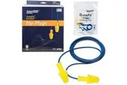 100 Pair Safetyware Reusable Corded Ear Plugs Noise Reduction Cancelling Work Sleeping Bulk HP-201 TPR DuraFit Yellow
