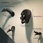 Lofytain Alien Xenomoprh Wall Art Sculpture Statue Horror Alien Predator Sci-Fi Monster Beasts Decoration Halloween Gifts Props Black
