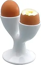 KitchenCraft Double Egg Cup, Porcelain, White, 11 x 11 cm