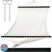 PNAEUT Double Hammocks for Outside, 13ft Traditional Rope Hammock for 2 Perso