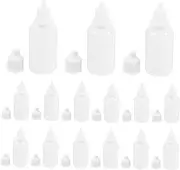 FELTECHELECTR 50pcs Plastic Dropper Bottles: Caps Empty Squeeze Liquid Dropper Refillable Essential Oil Containers For Travel Office Home
