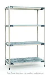 MetroMax i X526GX3 4-Shelf Plastic Industrial Shelving Starter Unit, 24" x 30"