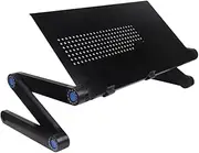 HOODANCOS Ergonomic Foldable Laptop Desk Bed Study Table Portable White Table for Home