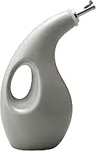 Rachael Ray Solid Glaze Ceramics EVOO Olive Oil Bottle Dispenser with Spout - 24 Ounce, Gray
