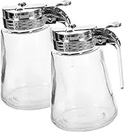FONDOTIN 2Pcs Syrup Dispenser Leak Condiment Dispenser for Honey Vinegar More Elegant Kitchen Storage with Minimalist Design
