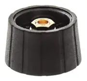 Sifam COLLET POTENTIOMETER KNOBS 29.5x17.9mm 10Pcs 6mm Shaft, Matt Black