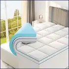 Dual Layer 4 Inch Memory Foam Mattress Topper - Queen Mattress Topper - Cooli...