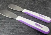 Wilton Spreader Spatula 8”Cake Icing Knife Purple Handle Stainless Steel