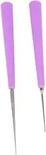 LIFKOME 2Pcs Bead Reamer Violet Bead Hole Punch Tools for Craft DIY for Enlarging Pearl Gemstone for Jewelry Making and Beading Projects