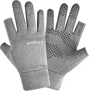 [yuksok] Mittens Men Winter Gloves Touch Screen Water Resistant Thermal Gloves Cycling Gloves for Camping Work Hiking Motorcycle Bike