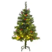 Artificial Christmas Tree 150 LED Lights 120cm Festive Holiday Decoration