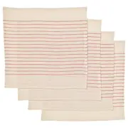 VIPPSTARR napkin, stripe pattern red/natural, 30x30 cm