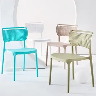 塑料椅子加厚簡約休閑靠背家用餐椅簡易一體成型北歐書桌辦公椅子
