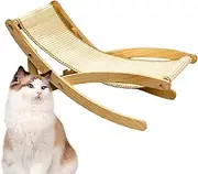 Cat Scratching Chair, Solid Wood Cats Lounger Chairs, 57.5x30x34.5cm Sisal Ca-t Chai-r, Pet Chairr With Sisals Scratcher, Adjustable Bed, Foldable Cozy Furniture For Indoor Outdoor Beach Floor