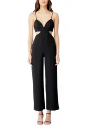 Bardot Cutout Jumpsuit Black Size 10US 4674