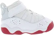 [Nike] Jordan 6 Rings Toddlers, White/Mystic Hibiscus, 9 Toddler
