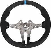Steering Wheel, Flat Bottom Suede Wheel Replacement Compatible with F8X M2 M3 M4, Nappa Steering Core (Blue skin back to the standard)