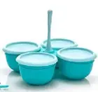 Tupperware Blossom CondiMate Set Dip Centre Containers