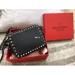 正品VALENTINO 黑色牛皮新款相機包00890