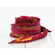 New Hermes Pleated Scarf SILK 100 Silk Color: Red