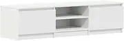 vidaXL TV Cabinet Living Room HiFi Cabinet Entertainment Centre TV Stand Sideboard Storage Unit Home Furniture White Engineered Wood