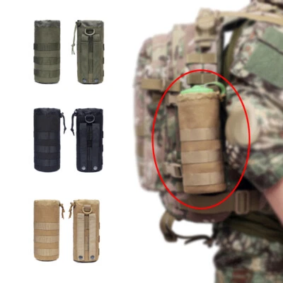 2pcs Molle Water Bottle Pouches Bottles Holder Kettle Carrier Bag Outdoor Hiking
