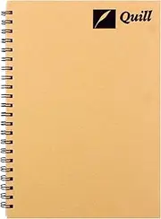 Quill, A4 Notebook, Hardcover, Natural Colour, 7mm Lined, 160 Pages, 70gsm, Spiral