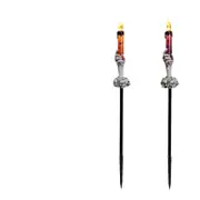 5 Pack Skeleton Hands Hold Lighted Candle Stakes, Halloween Garden Stake Lights Waterproof Battery Operated with Timer