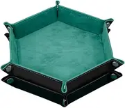 Dice Tray Double Sided Foldable Dice Rolling Tray Velvet Hexagon Cube Dice Holder 2PCS Dice Board Dice Rolling Tray Foldable Dice Tray Dice Holder TrayDice Tray