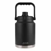 Water Bottle Double Wall Vacuum Insulated W/ Handle Stainless Steel 2.1L Black