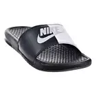 Nike Slide Sandals RARE DESIGN, Womens Size 10 Benassi JDI, Black & Platinum