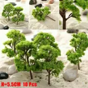 Model Tree Plastic Pure Handmade Scale Tree Train Railroad 10pcs