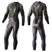 2XU MENS A:1 ACTIVE Triathlon Wetsuit - Black/Cobalt Blue, Small/Med