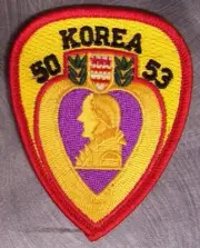 Embroidered Military Patch Purple Heart Korea NEW