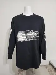 adidas x Y-3 GFX Graphic Logo Long Sleeve Oversized Tee H44811 Black Size M