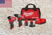Milwaukee 3497-22 M12 2 Tool Combo Kit w/ Drill/Driver and Impact Driver - NEW