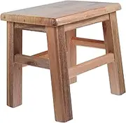 Generic Wooden Small Square Stool for Boys and Girls Potty Training Seat Sturdy Solid Wood Easy to Clean Multifunctional Bench